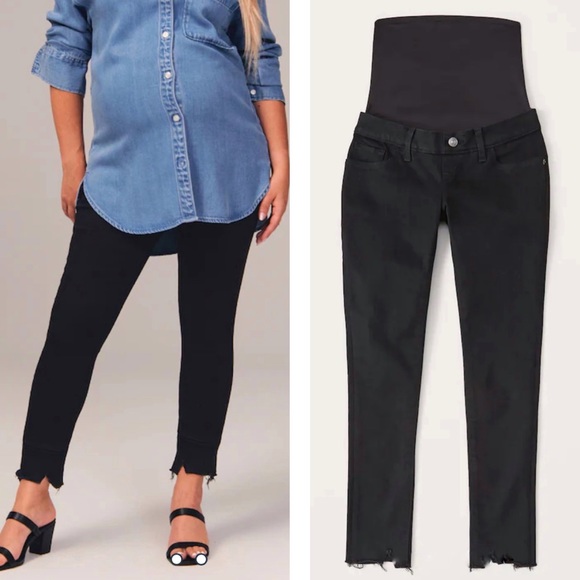 Abercrombie & Fitch Jeans Abercrombie Fitch Maternity Super Skinny Ankle Jean Black Poshmark